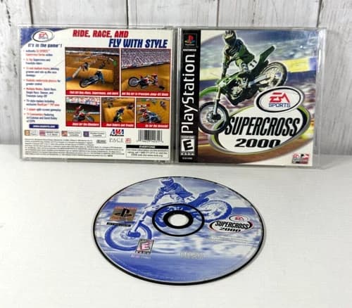 Supercross 2000 (Sony PlayStation 1, 1999) CIB - Complete in Box