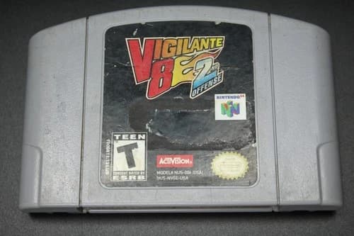 Vigilante 8: 2nd Offense Nintendo 64 N64 Game, Tested and Working, Authentic