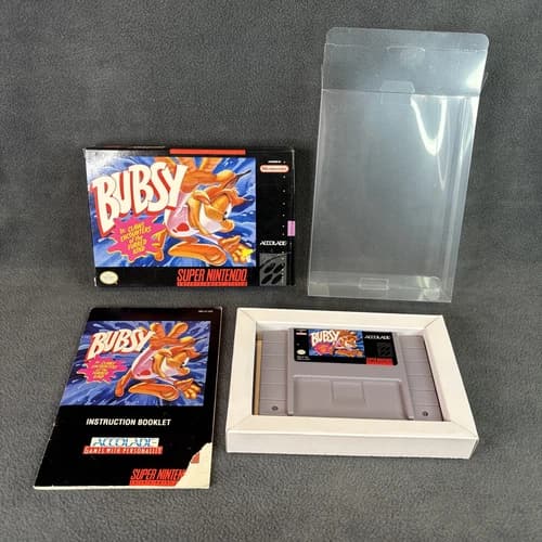 Super Nintendo - Bubsy in Claws Encounters of the Furred Kind - CIB - Tested