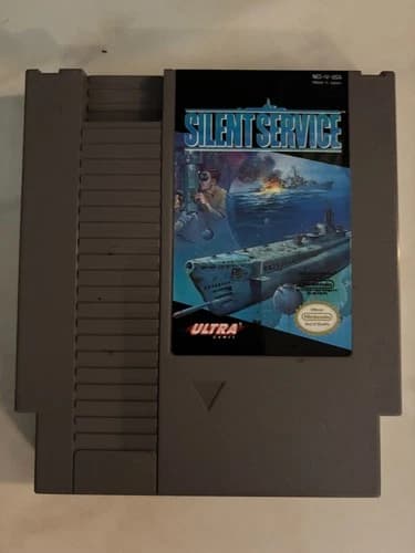 Nintendo NES Silent Service (Cleaned, Tested & Working)