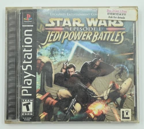 Star Wars: Episode I: Jedi Power Battles (Sony PlayStation 1, 2000) Complete