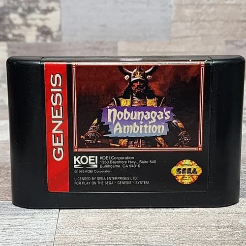 Nobunaga's Ambition (Sega Genesis, 1993) Cartridge Only Authentic Tested