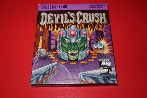 DEVIL'S CRUSH FOR TURBOGRAFX 16 TG-16 COMPLETE! BOX, CASE, MANUAL, HUCARD!