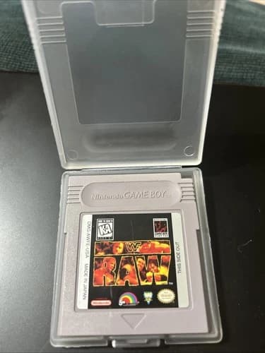 WWF Raw 1994 Nintendo Game Boy Tested Working Clean Label Check pictures