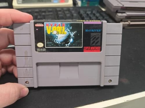 Hyper V-Ball (Super Nintendo, 1992) SNES Cartride Only, Tested And Working