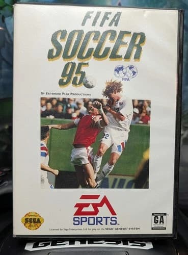 FIFA Soccer 95 (Sega Genesis, 1994) Authentic Tested Cleaned