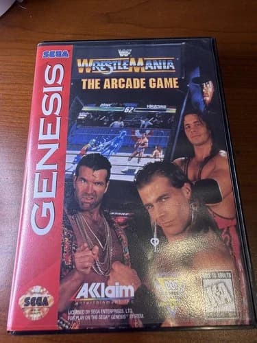 WWF WrestleMania: The Arcade Game (Sega Genesis, 1995) Complete in Box