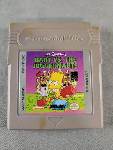 The Simpsons: Bart Vs. The Juggernauts, Gameboy, Loose, Authentic!