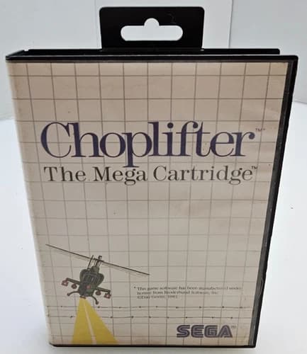 Sega Master System Choplifter CIB Game Cleaned & Tested