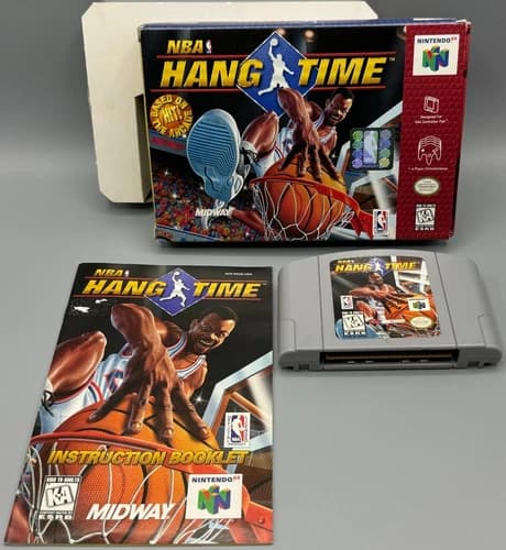 NBA HangTime Nintendo 64 N64 CIB Complete W/ Manual Authentic Midway