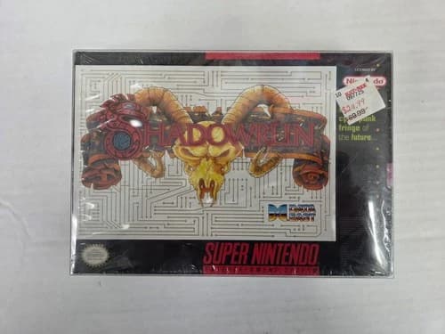 CIB Shadowrun (SNES, 1993) - TESTED, COMPLETE with box, manual, partial plastic