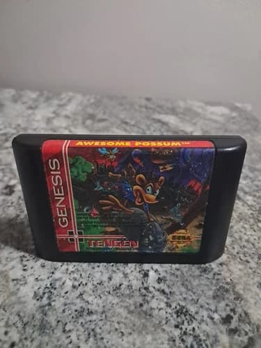 1994 Sega Genesis Awesome Possum Kicks Dr. Machino's Butt Cartridge Only