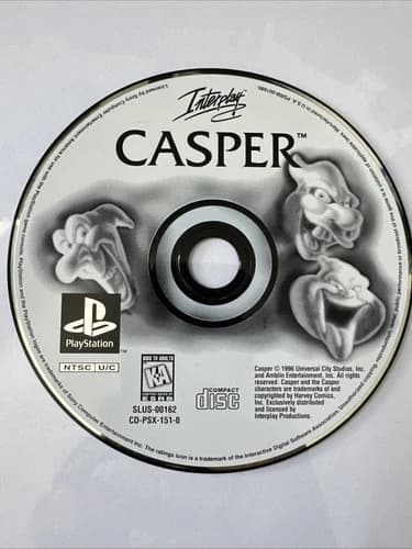 Casper - (Sony PlayStation 1, 1996, PS1) DISC ONLY