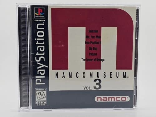 Sony Playstation 1 PS1 Namco Museum Volume 3 Big M CIB Cleaned & Tested