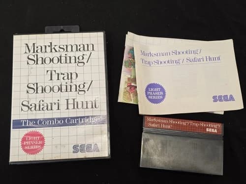 Marksman Shooting/Trap Shooting/Safari Hunt Sega Master System Boxed Complete VG