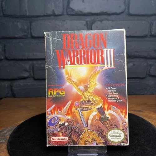Dragon Warrior III 3 (Nintendo NES) Complete in Box w/ Chart CIB