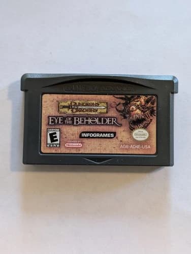 Dungeons & Dragons Eye of the Beholder Nintendo GameBoy Advance Cartridge TESTED
