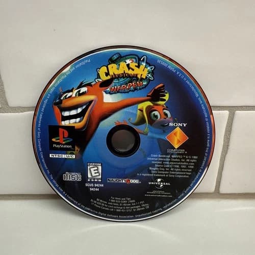 Crash Bandicoot: Warped (PlayStation 1, PS1) - Disc Only tested