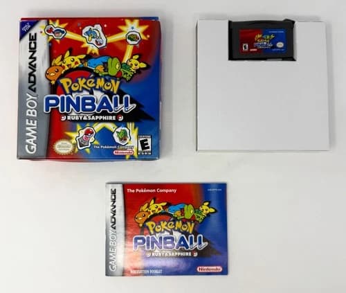 Pokemon Pinball Ruby Sapphire COMPLETE CIB (Game Box Manual) GameBoy Advance GBA