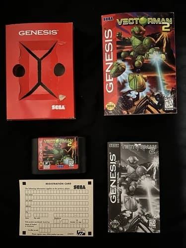 Vectorman 2 (Sega Genesis, 1996) Authentic CIB Complete w/ Manual! VG Shape!