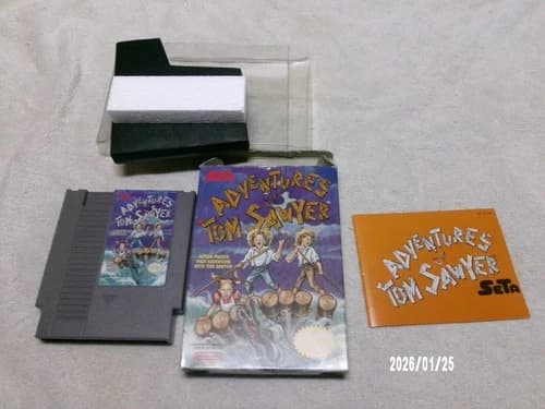 #807 Adventures of Tom Sawyer (Nintendo NES, 1989) CIB Complete Very Nice