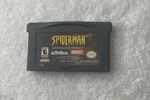 Spider-Man Mysterio’s Menace(Gameboy Advance GBA, 2001) Tested-Cleaned-Free Ship