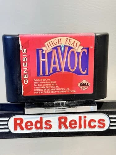 High Seas Havoc (Sega Genesis, 1993) Authentic Game Cartridge - Very Good