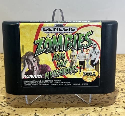 Zombies Ate My Neighbors (Sega Genesis, Tested) Cart Only, Konami, Fast Shipping