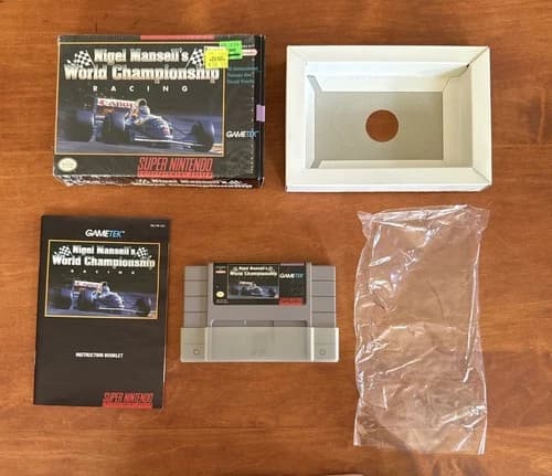 Nigel Mansell's World Championship Racing (Super Nintendo SNES) CIB w/ Plastic