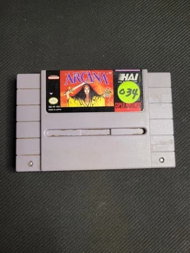 Super Nintendo SNES Arcana HAI America Video Game