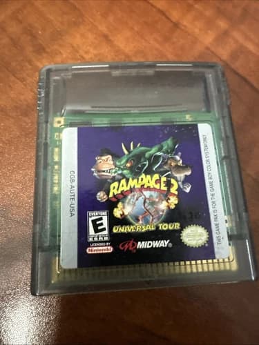 Rampage 2 Universal Tour (Nintendo GameBoy Color) Tested - Authentic