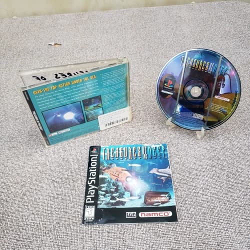 Treasures Of The Deep Sony PlayStation 1, 1997 Namco CIB Blockbuster Sticker