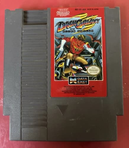 Data East Dash Galaxy in the Alien Asylum Nintendo NES Game Cartridge NTSC 1989