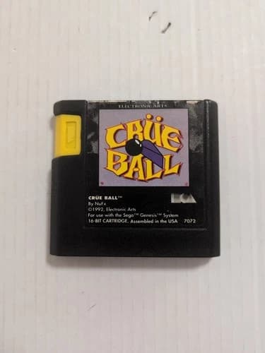 Crue Ball (Sega Genesis, 1992) - Tested Working - 2 Day Handle Cartridge Only