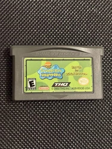 GAMEBOY ADVANCE : SPONGEBOB SQUAREPANTS : BATTLE FOR BIKINI BOTTOM !! Cart Only