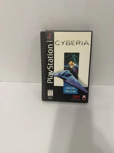 Cyberia PlayStation Game PS1 CIB WORKING Log Box Case