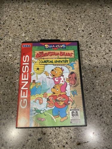 Berenstain Bears' Camping Adventure (Sega Genesis, 1993) Complete CIB