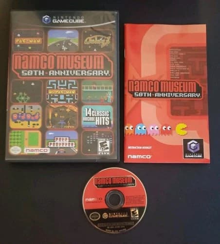 Namco Museum 50th Anniversary (GameCube, 2005) CIB [Tested and Working]