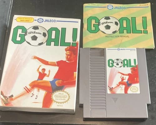 Jaleco Goal! Nintendo NES Soccer Game with Box and Manual