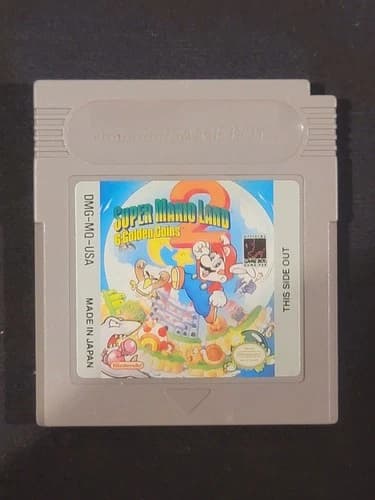 Super Mario Land 2 Nintendo Game Boy, 6 Golden Coins, Authentic, Tested