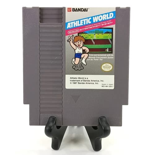 Athletic World NES Video Game Cartridge (Nintendo, 1987) Authentic Tested Works