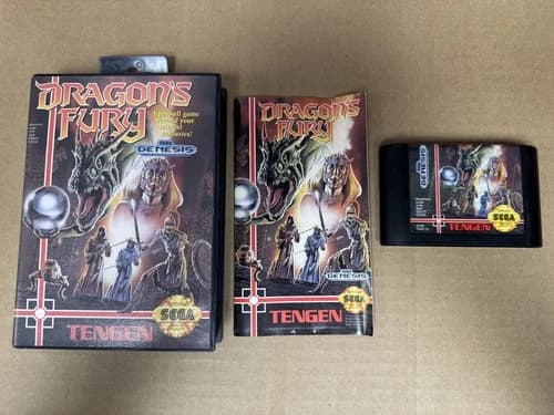 Dragon's Fury Sega Genesis Complete In Box CIB Great Shape