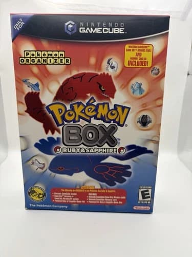 Pokemon Box Ruby and Sapphire GameCube USA Complete Big Box Nintendo Clean Disc