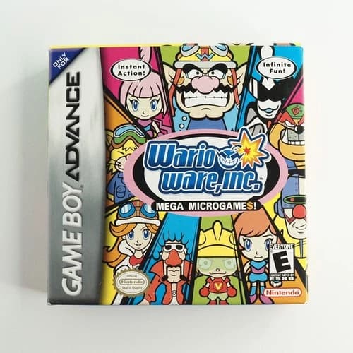 Wario Ware Inc Mega Microgames (Game Boy Advance, 2003) CIB Nintendo Authentic