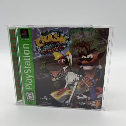 Crash Bandicoot WARPED PlayStation 1 PS1 Complete Greatest Hits!