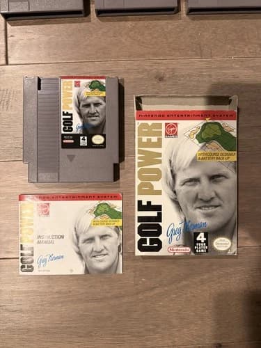 Greg Norman's Golf Power (Nintendo Entertainment System, 1992) Box, Manual, Game