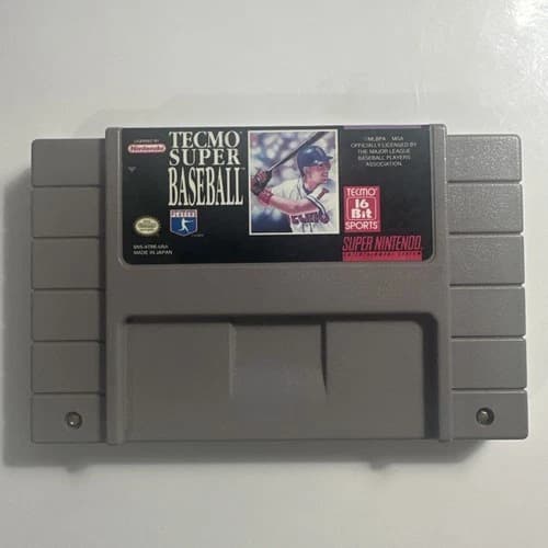 Tecmo Super Baseball (Super Nintendo, SNES) Cartridge Only - Tested