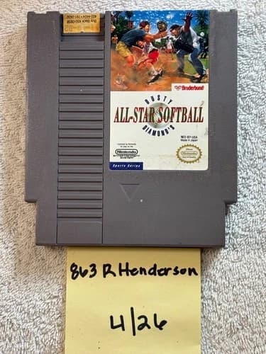 Dusty Diamond's All-Star Softball (Nintendo NES) Tested Authentic