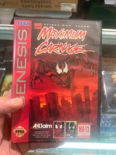 Spider-Man and Venom: Maximum Carnage Sega Genesis Original Complete CIB