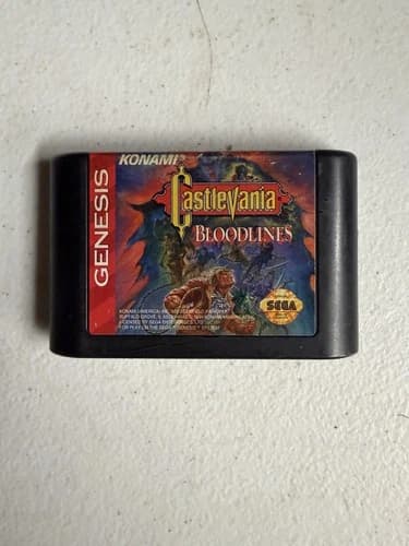 Castlevania: Bloodlines Sega Genesis 1994 Cart Only. Intact Label good condition